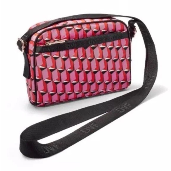 Diane Von Furstenberg Pink Patterned Jumpsuit and camera bag set - Picture 4 of 6